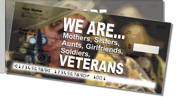 Woman Veteran Side Tear Theme Checks