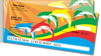 Rainbow Dolphin Side Tear Design Checks