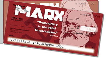 Karl Marx Side Tear Personalized Checks