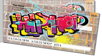Urban Graffiti Side Tear Personalized Checks