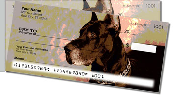 Dog Portrait Side Tear Design Checks