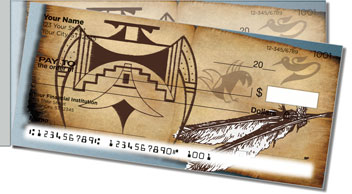 Native American Bird Symbol Side Tear Theme Checks
