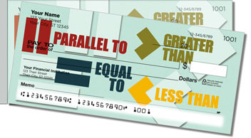 Math Symbol Side Tear Design Checks