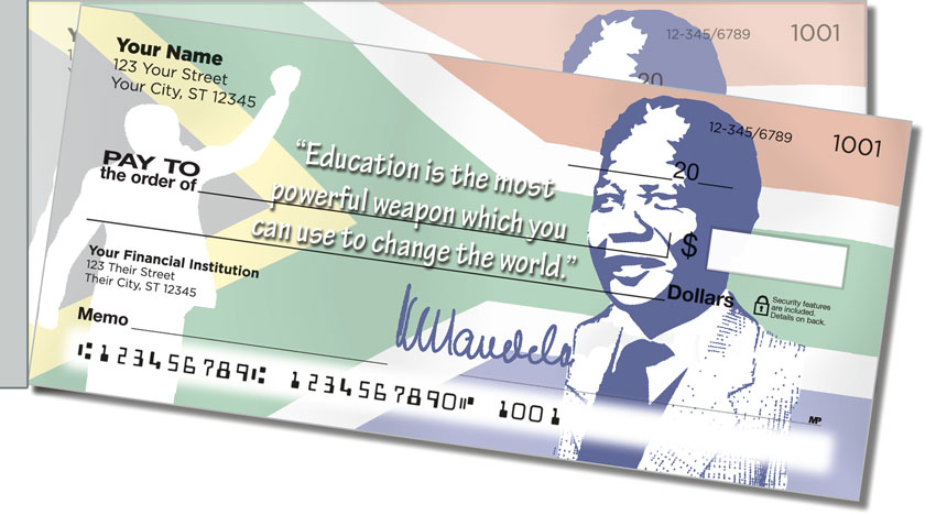 Nelson Mandela Side Tear Personal Checks