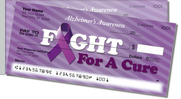 Alzheimer's Awareness Side Tear Theme Checks