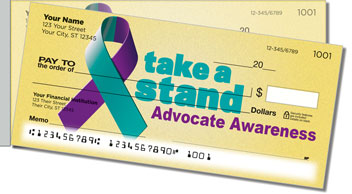 Domestic Violence Awareness Side Tear Personalized Checks