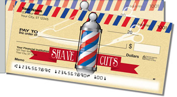 Barber Shop Side Tear Personalized Checks
