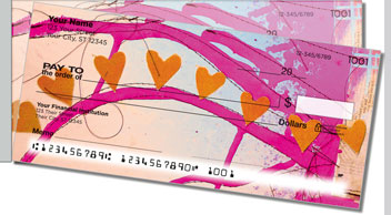 Dina Wakley Heart Side Tear Design Checks