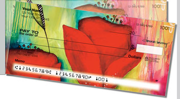 Canvas Painting Side Tear Personalized Checks