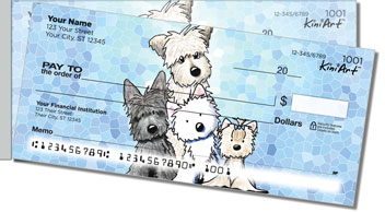Terrier Friends Side Tear Theme Checks