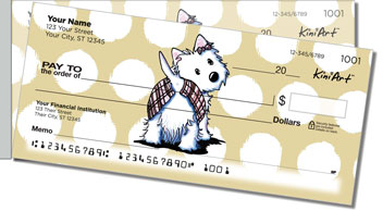 Westie Series Side Tear Personalized Checks