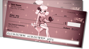 Martini Girl Side Tear Personalized Checks