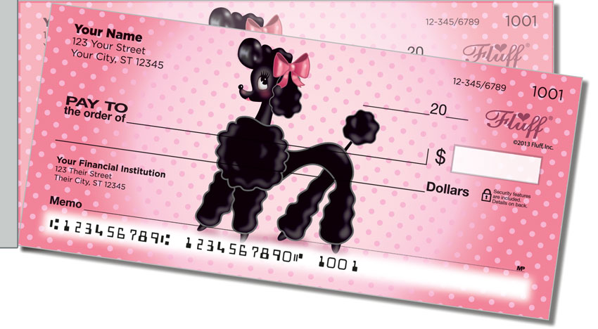 Pixie Poodle Side Tear Personal Checks