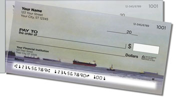 Watercolor Seascape Side Tear Design Checks