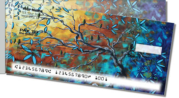 Birds and Blossoms Side Tear Theme Checks