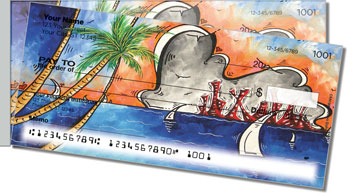 Tropical Artwork Side Tear Theme Checks