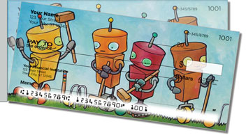 Robot Party Side Tear Design Checks