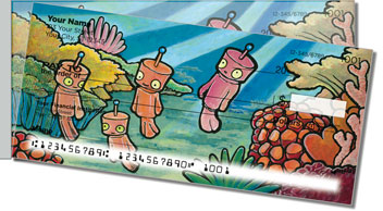 Robot World Side Tear Personalized Checks