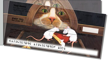 Contemplating Cats 1 Side Tear Personalized Checks