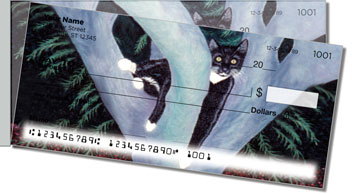 Contemplating Cats 4 Side Tear Personalized Checks