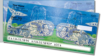 Floral Whale Side Tear Theme Checks