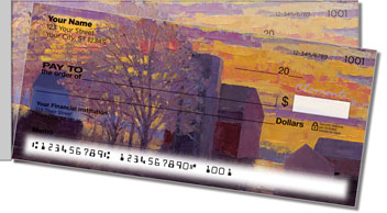 Lovely Sunset Side Tear Design Checks