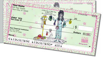 Shopping Lover Side Tear Design Checks