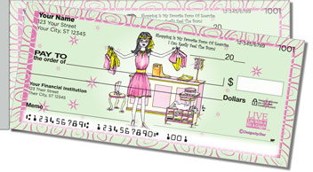 Shopping Lover Side Tear Theme Checks