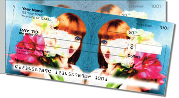 Blue Mood Side Tear Personalized Checks