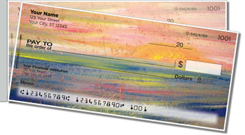Vacation Abstract Side Tear Personalized Checks