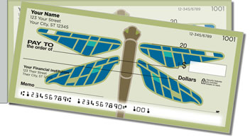 Lindgren Dragonfly Side Tear Personalized Checks