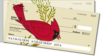 Goldfinch and Cardinal Side Tear Theme Checks