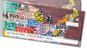 New York License Plate Side Tear Design Checks