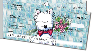 Westie Floral Side Tear Design Checks