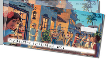 Cuba Art Side Tear Personalized Checks
