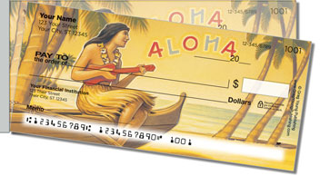 Hawaiian Art Side Tear Design Checks