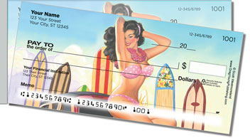 Pin Up Girl Side Tear Personalized Checks