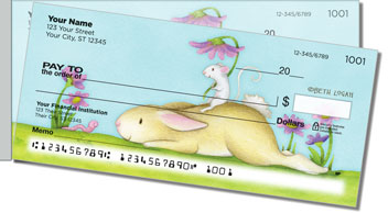Mouse and Bunny Side Tear Personalized Checks