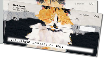 Calico Cat Side Tear Design Checks