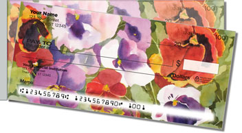 Kay Smith Pansies Side Tear Theme Checks