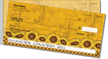Sunflower Delight Side Tear Personalized Checks