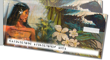 Tropical Girl Side Tear Personalized Checks