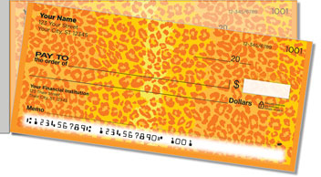 Leopard Side Tear Personalized Checks