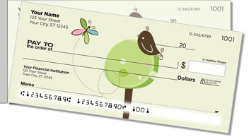 Bird Garden Side Tear Design Checks