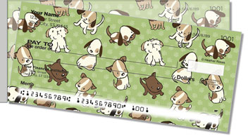 Naughty Puppy Side Tear Personalized Checks