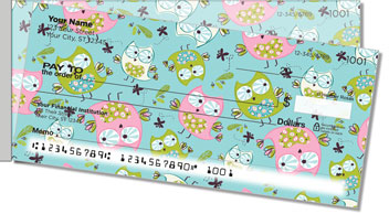 Whoo's Cute Side Tear Personalized Checks