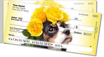 Pups in Bloom 1 Side Tear Theme Checks