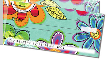 Fanciful Flower Side Tear Design Checks