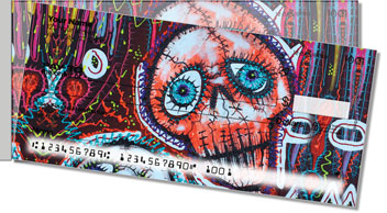 Cool Skull Side Tear Personalized Checks