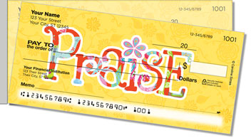 Joyful Floral Side Tear Personalized Checks